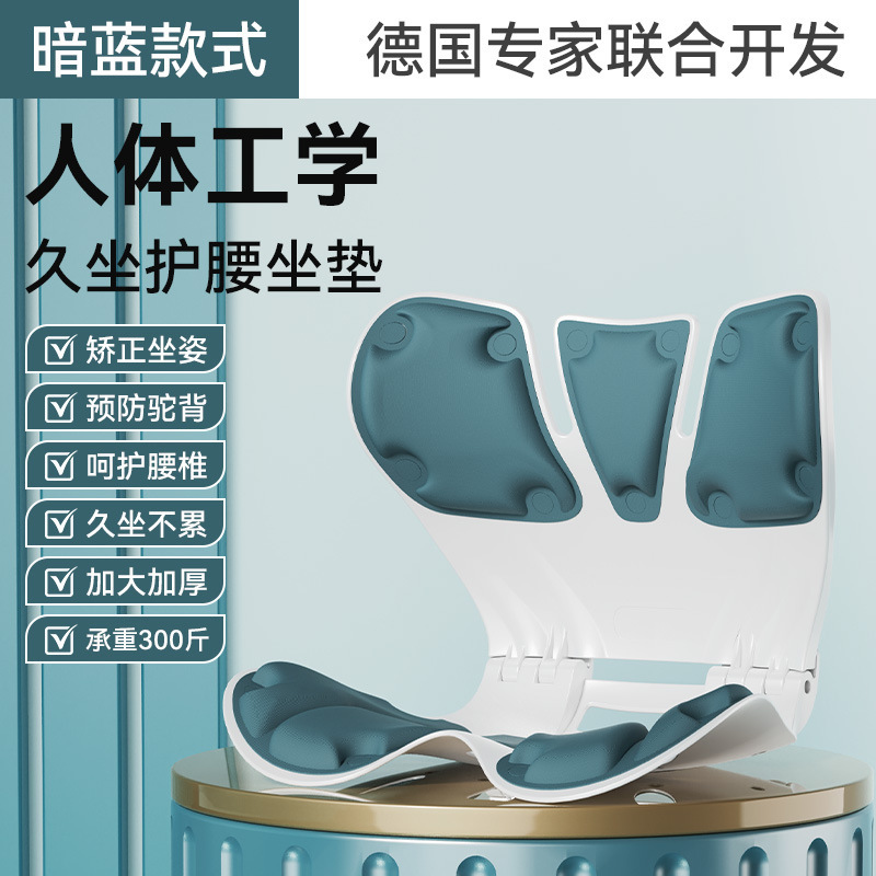 可折叠人体工学护腰坐垫高承重坐靠背椅一体办公室辅助护腰坐姿椅|undefined