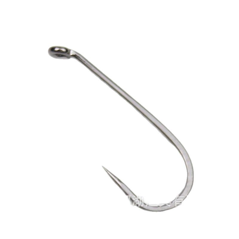 Lago mosca pequeña mosca gancho de pesca con mosca gancho de pescado desnudo Luya gancho único leche deformado peces pequeños agua dulce caballo boca raya blanca comida bar hk29