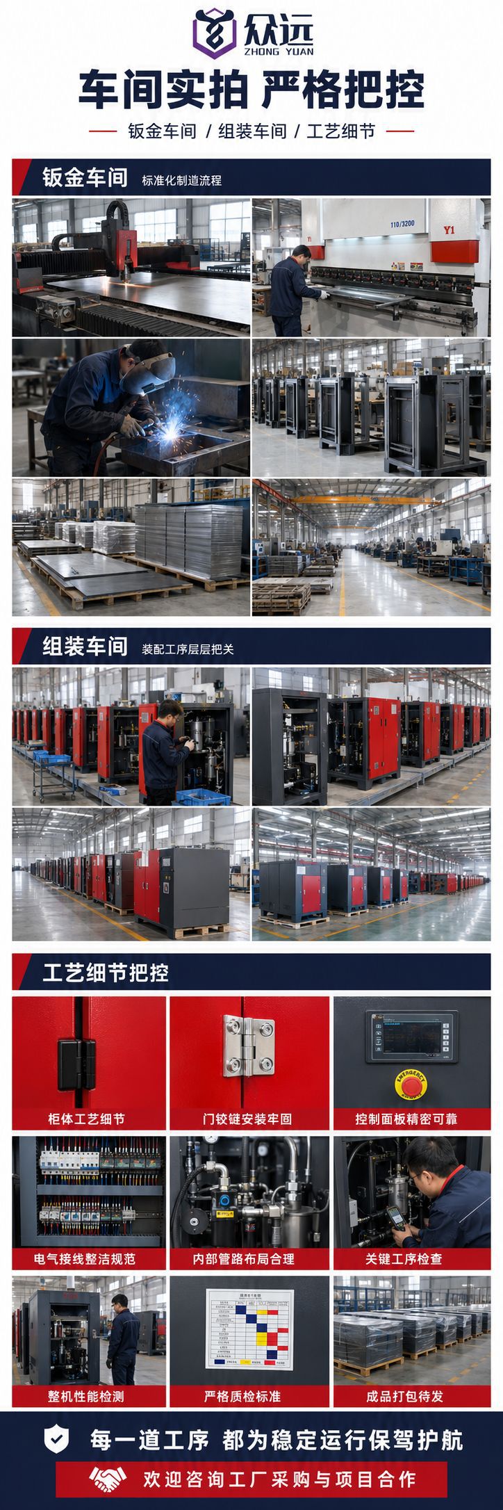 Screw-type air compressor, permanent magnet variable frequency, large industrial 15kw 22kw integrated unit, 37kw air compressor