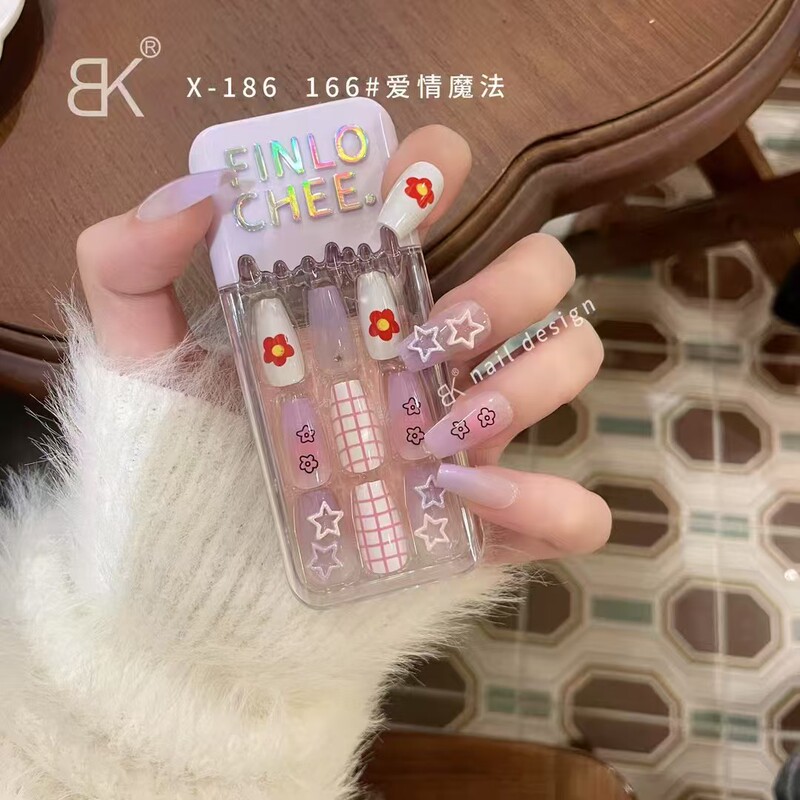 Affordable Wearable Manicure Patch with Rich Styles, Finished Products, Wholesale Cat-Eye Jelly Glue Wearable Nail Patches, Randomly Picked