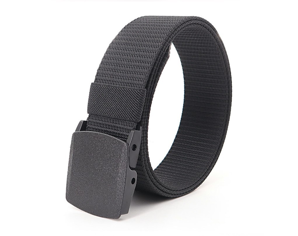 Hebilla Lisa hombres y mujeres cinturón imitación nylon metal-libre control de seguridad lona táctica motocicleta jeans cinturón