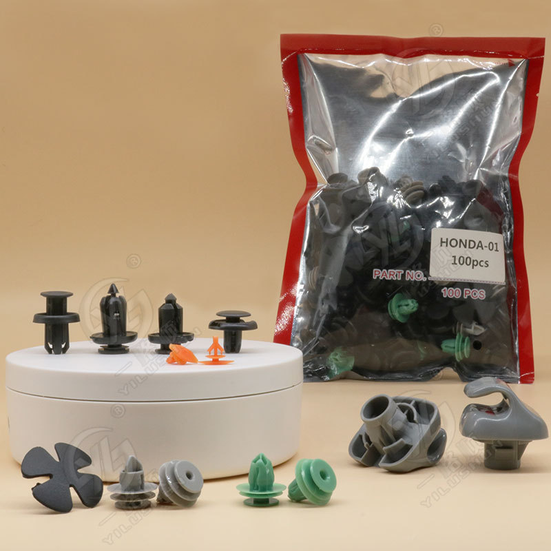 100 unids adecuado para Honda coche especial clip mezclado parasol parachoques panel interior tira de sellado hebilla fija