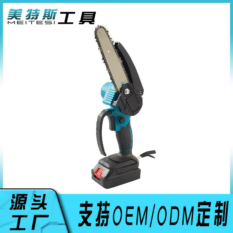 跨境热销款大功率4寸6寸电链锯 手持充电迷你锂电锯 家用切割园林