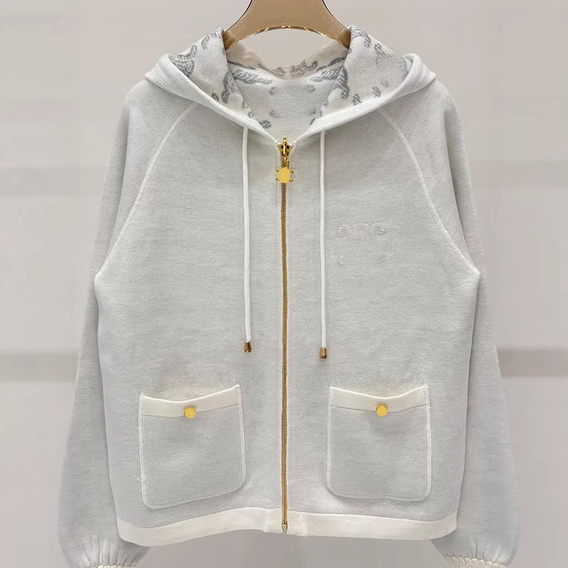 Autumn and Winter New Style College-Style Fashion Jacquard Double-Sided Reversible Knitted Sweater with Double Pocket Design for Women Autumn and Winter New Style College-Style Fashion Jacquard Double-Sided Reversible Knitted Sweater with Double Pocket Design for Women