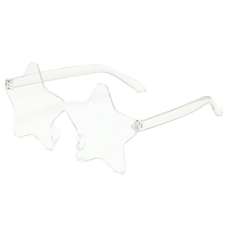 Gafas de Sol de Estrella de Cinco Puntas Sin Marco de Plástico PC Decorativas para Fiesta