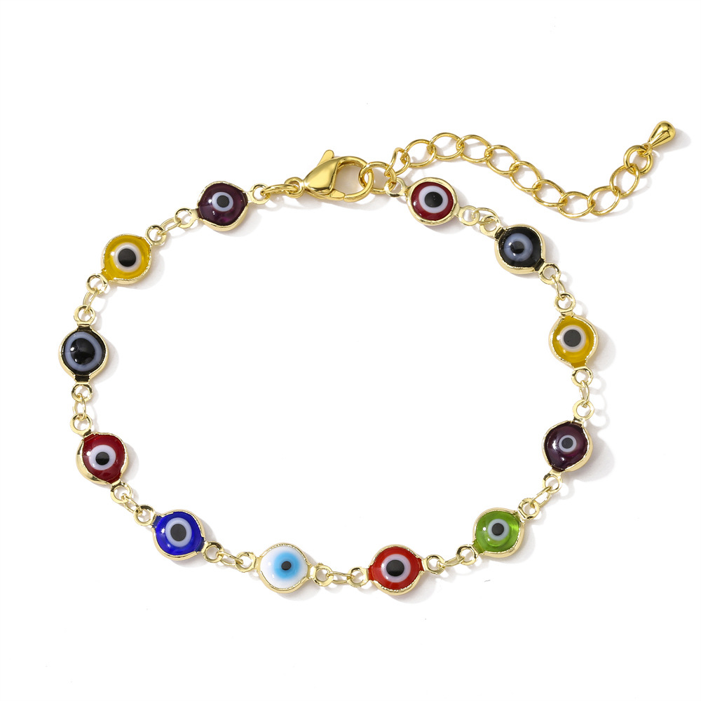 drip oil devilu0027s eye jewelry copper-plated gold European and American popular bracelet