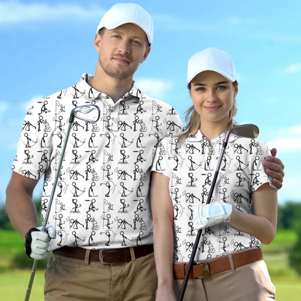 2025 New Men's Short Sleeve Golf Wear Quick Dry Anti-Wrinkle Breathable Jersey Outdoor Sports Polo Shirt