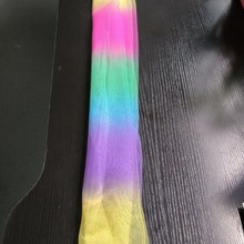 定制特密美国网渐变菱形网彩虹纱纱裙演出表演服柔软薄纱