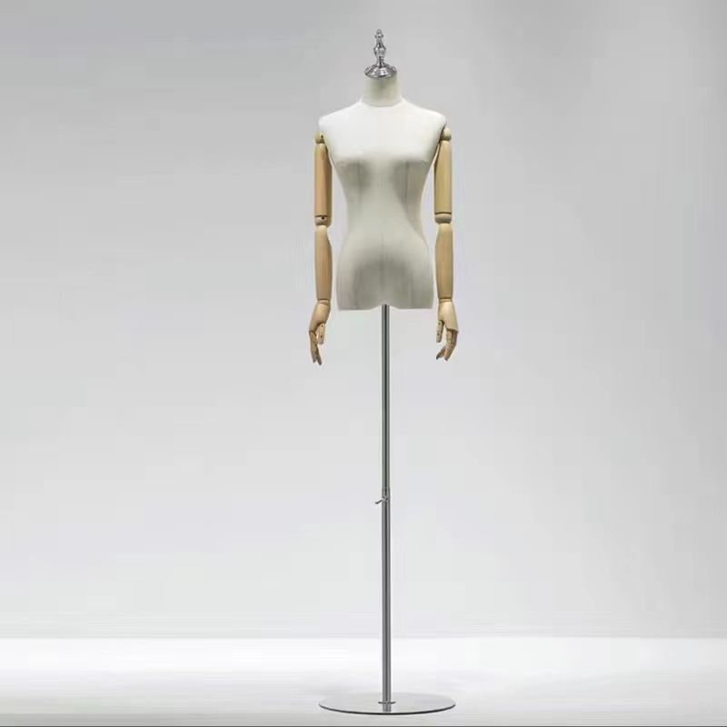 Modelo de accesorios tienda de ropa de mujer cuerpo completo modelo estante de ropa de mujer estante de muñeca de medio cuerpo humano estante de exhibición de ventana