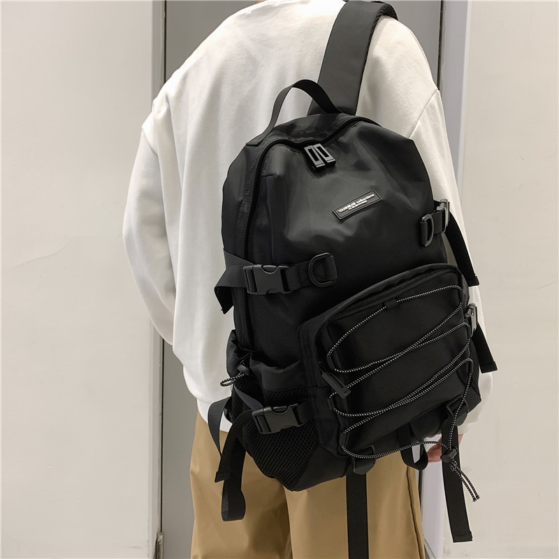 批发大容量新款学生双肩包男 简约休闲旅行背包 短途旅行双肩背包