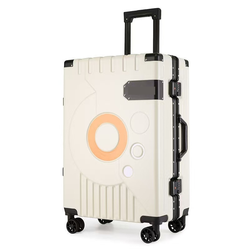 Marco de aluminio caótico ocio caja de cifrado de gran capacidad maleta multifuncional moda coreana maleta de viaje maleta de tracción