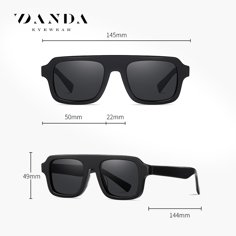 Gafas de sol de hoja hechas a mano S32101 Gafas de sol polarizadas de venta caliente europeas y americanas Gafas de sol de protección UV para exteriores