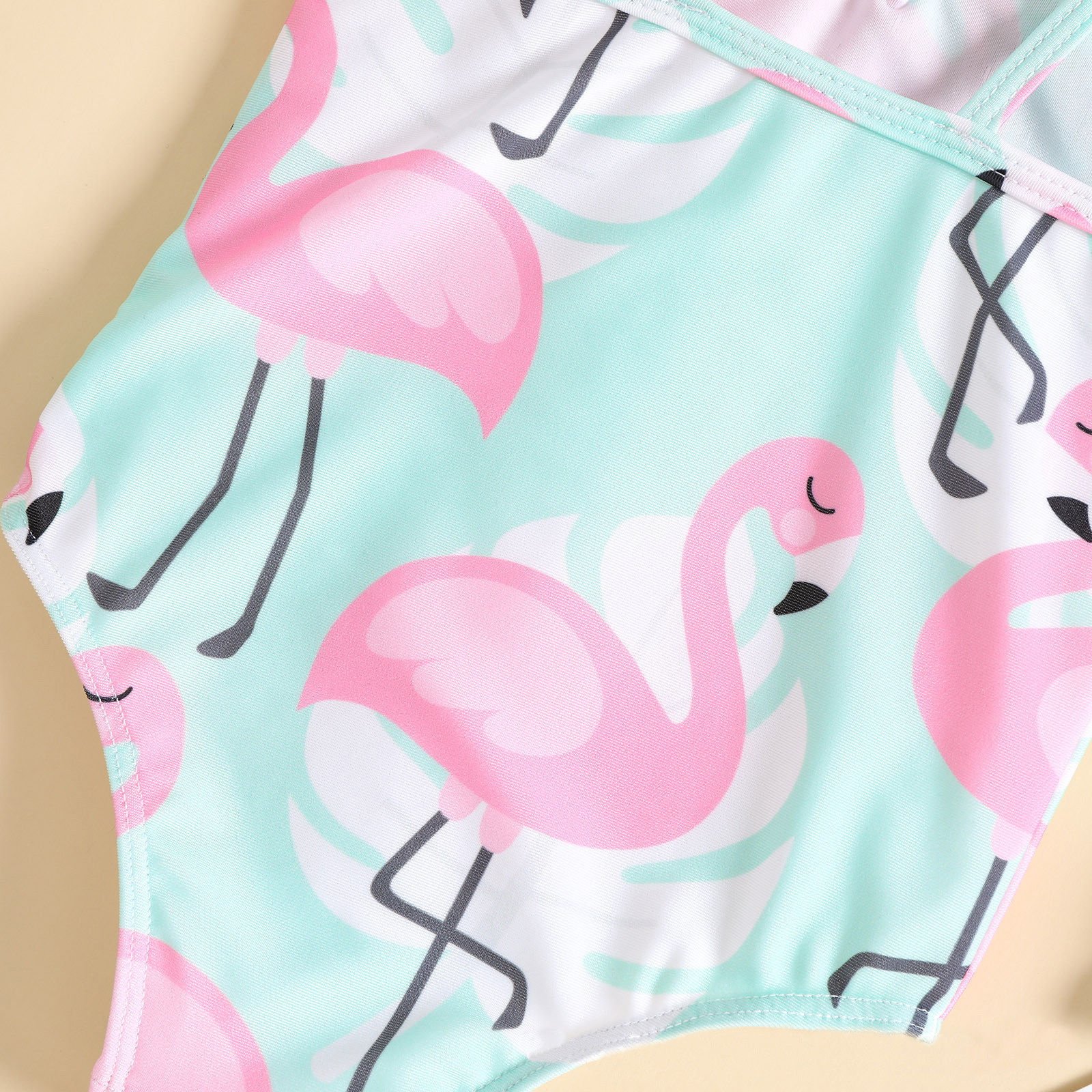 Girl's Vacation Flamingo Polyester One Pieces display picture 4