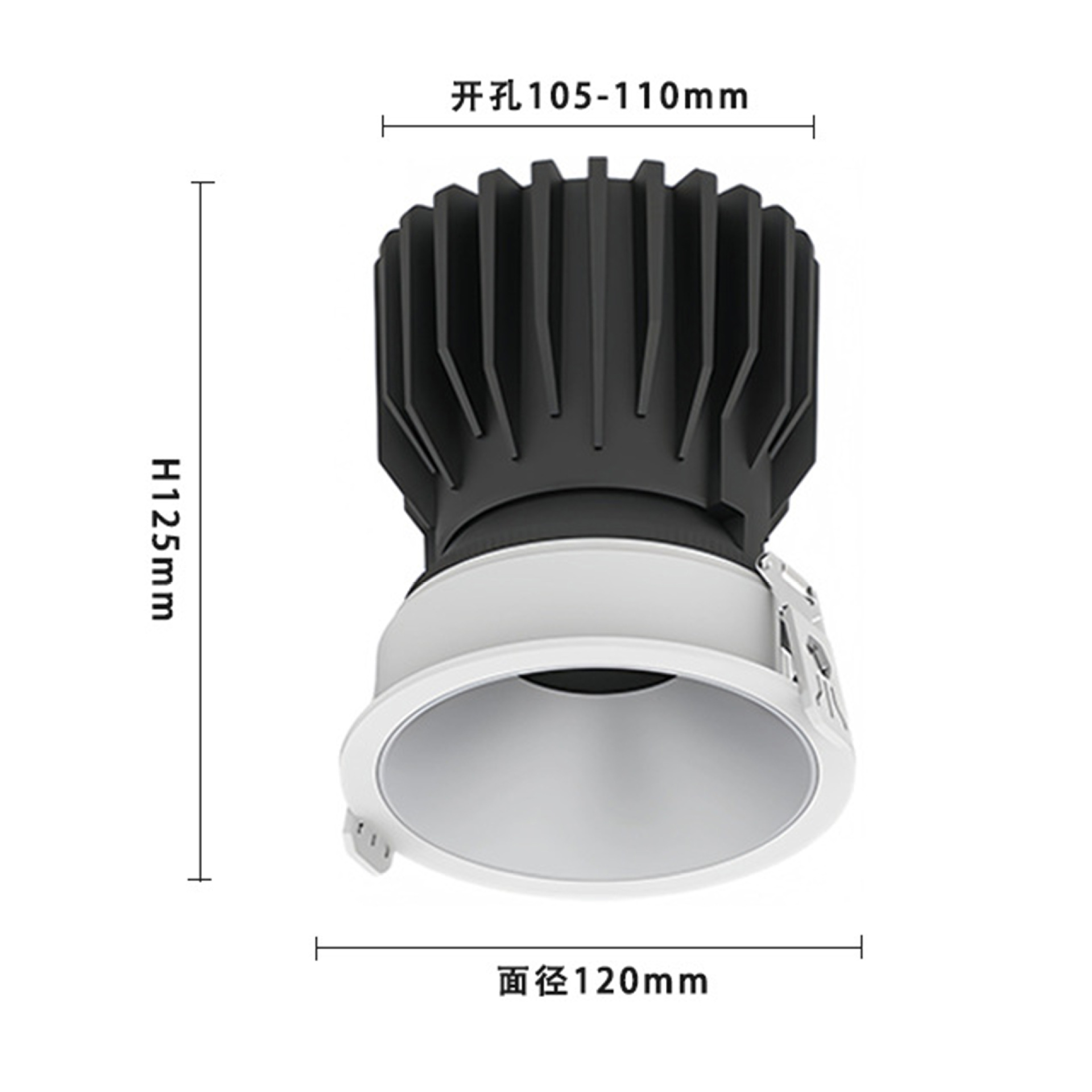 alta visualización y profundidad escondido anti-deslumbrante foco cob hogar sala de estar incrustado led downlight todo el espectro lavado pared sin lámpara principal image 10