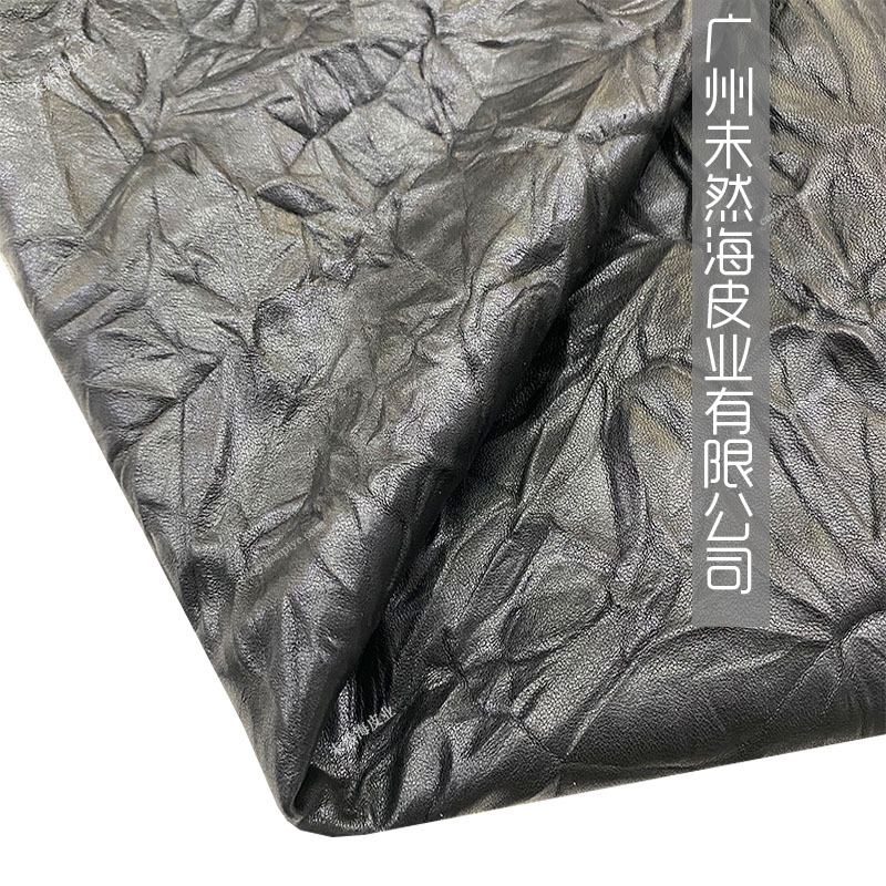 검은 식물성 태닝 양가죽 스크래치 의류 가방 수제 DIY 정품 가죽
