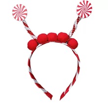 跨境亚克力棒棒糖发头箍圣诞节双色派对用品欧美儿童舞蹈表演发箍