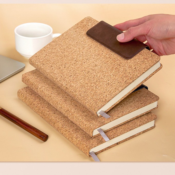 Cuaderno de grano de madera blanda, cuaderno grueso, hebilla magnética de oficina de negocios personalizada a5 bloc de notas, logotipo impreso, papelería al por mayor