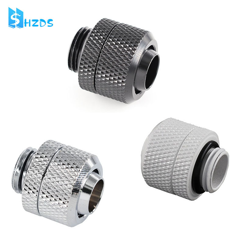 Three-Point thin water-cooled hose quick twist computer radiator hose connector two-point teeth G1/4 premium metal head Three-Point thin water-cooled hose quick twist computer radiator hose connector two-point teeth G1/4 premium metal head