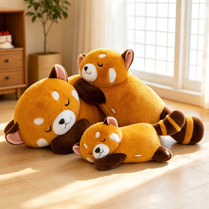 Cross-border lying raccoon plush toy, bear pillow, plush toy, sleeping pillow, large sleeping companion doll, gift wholesale Cross-border lying raccoon plush toy, bear pillow, plush toy, sleeping pillow, large sleeping companion doll, gift wholesale