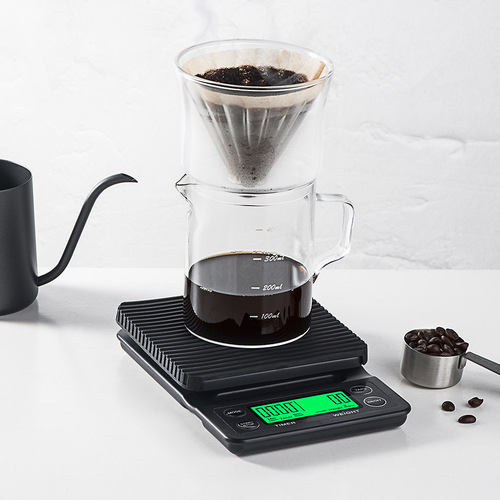 Hand-brewed coffee scale, timing coffee electronic scale, multi-functional baking mini kitchen scale, portable food scale