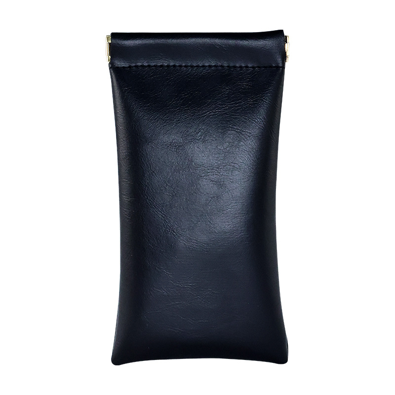 Cerrado automáticamente nuevo conjunto de almacenamiento de gafas de sol bolsa de gafas de cuero al por mayor gafas de sol bolsa de almacenamiento de gafas de metralla