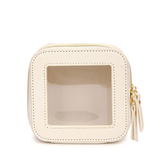 2024 Cross-border New Compact Transparent Cosmetic Bag Commuter Handheld Cosmetic Storage Bag Outgoing Hard Cosmetic Box