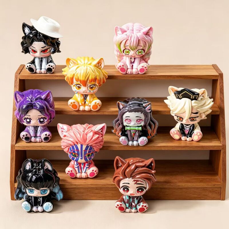 New Demon Slayer cute cartoon figurines DIY resin trendy car and desktop decorations keychain accessories New Demon Slayer cute cartoon figurines DIY resin trendy car and desktop decorations keychain accessories