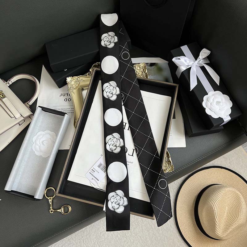 D versión alta 18 mm bufandas de seda cinta cinta delgada correa de pelo larga decoración pequeña bufandas animales de la selva H