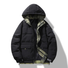 跨境男士冬季羽绒棉服新款韩版港潮加厚立领面包服连帽防风棉衣