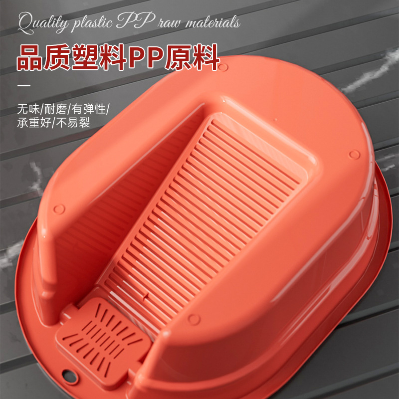 大号洗衣盆圆形搓衣板一体阳台家用带搓板学生宿舍塑料加厚搓衣盆|undefined