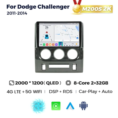 DVD Navigation: Challenger 2011-2014 Dodge - m200s-2k-232-octa-core-full-netcom-black