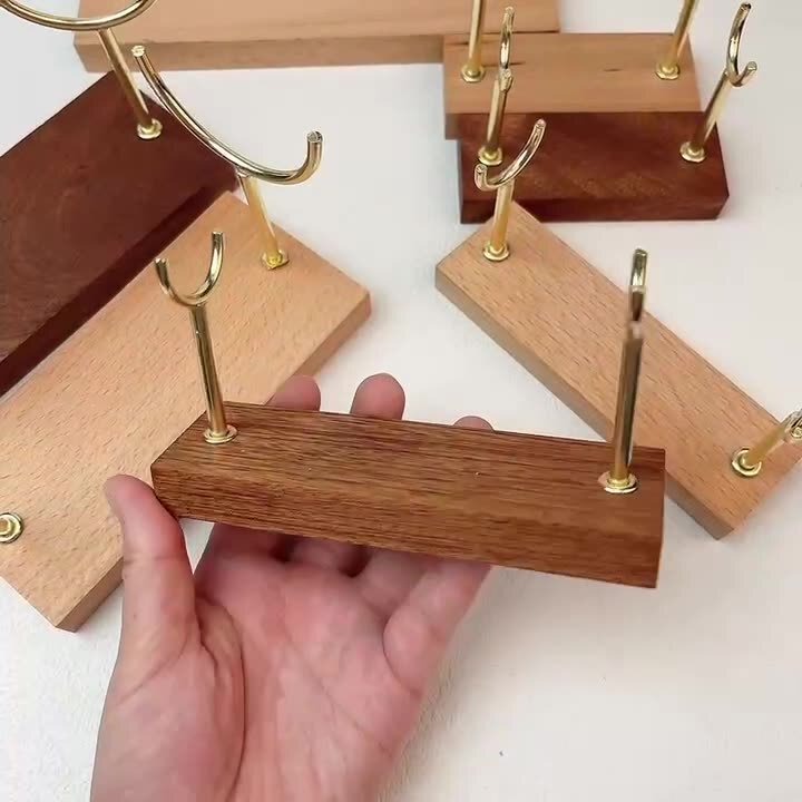 Natural crystal transparent gypsum stick bracelet display stand bracelet jewelry pendant ornaments double fork 2 holes bracket base