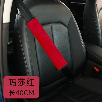 Seat belt shoulder pad: Protective Covers, Summer Velvet Anti-Wear - martha-red-40cm-single-pack-recommended-for-carssuvs