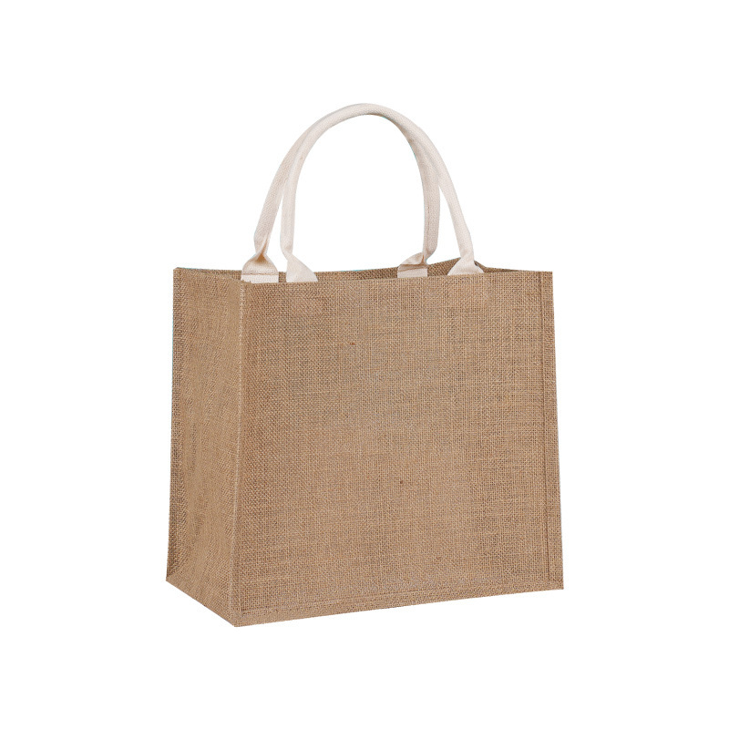 Bolsas de yute en blanco en stock bolsas de lino al por mayor bolsas de publicidad de compras tridimensionales no impresas pueden DIY