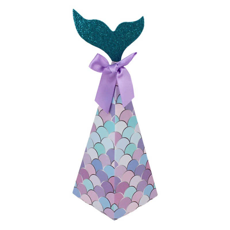 Русалка День Рождения Коробка Конфет Детский подарок на день рождения Бумажная упаковочная коробка Фестиваль Свадебная коробка конфет