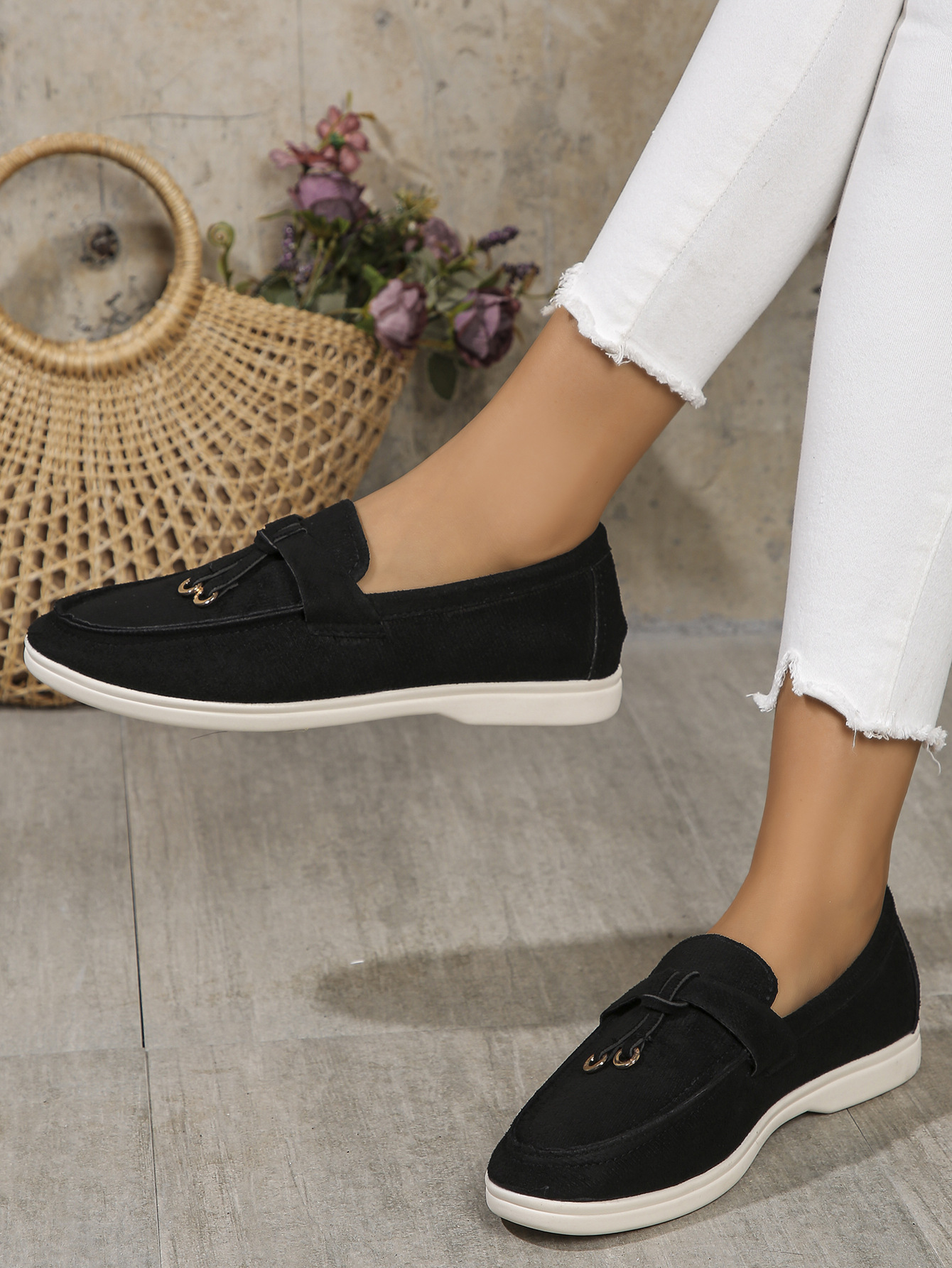 Women's Shoes suede flat soled large size low top single shoes _voghion.com