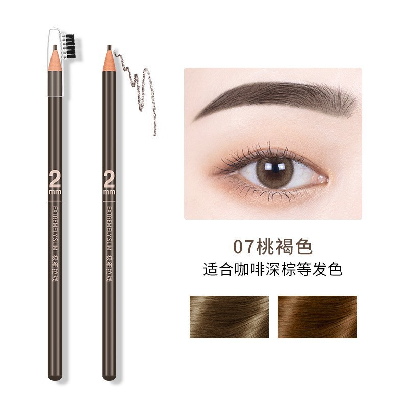 Hengsi 1818 lápiz de cejas de dibujo impermeable y no manchado núcleo duro de madera al por mayor polvo de cejas maquillador maquillaje