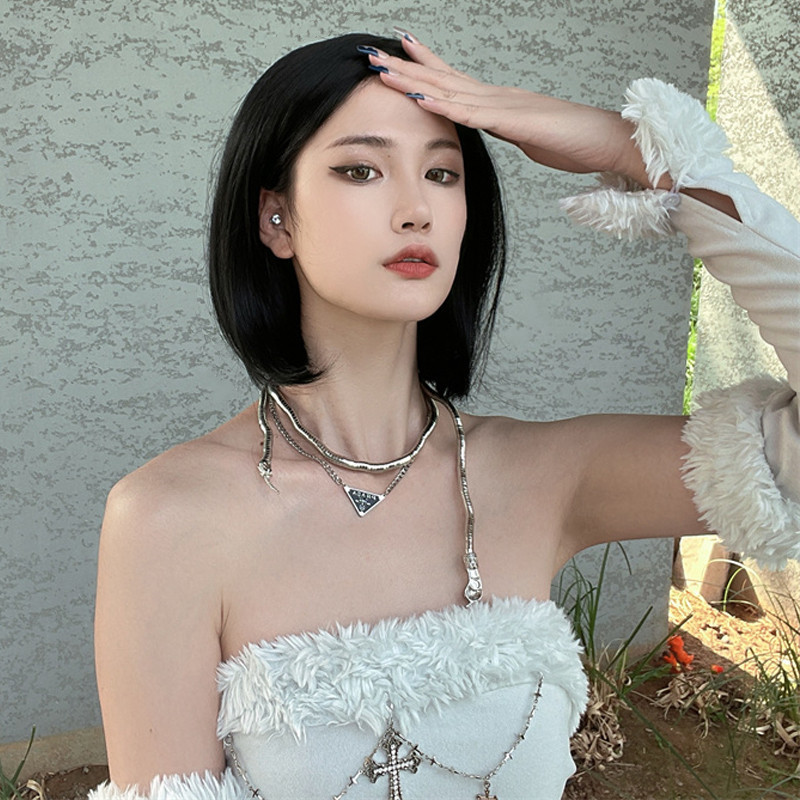 Comercio exterior transfronterizo europeo y americano muñeca peluca mujer onda cabeza en stock Cosplay moda estudiante cabeza cubierta AliExpress