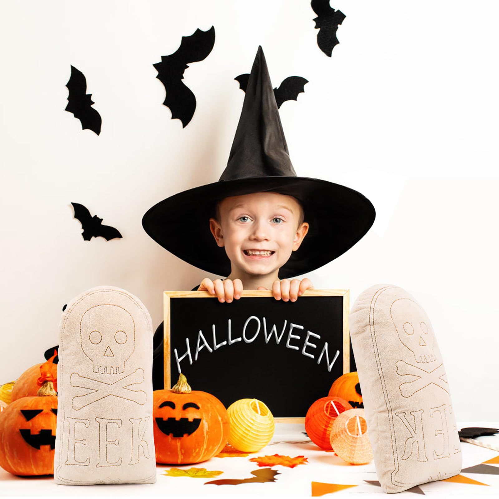 Nuevos productos transfronterizos de Halloween calavera lápida almohada fiesta atmósfera decoración almohada almohada almohada almohada