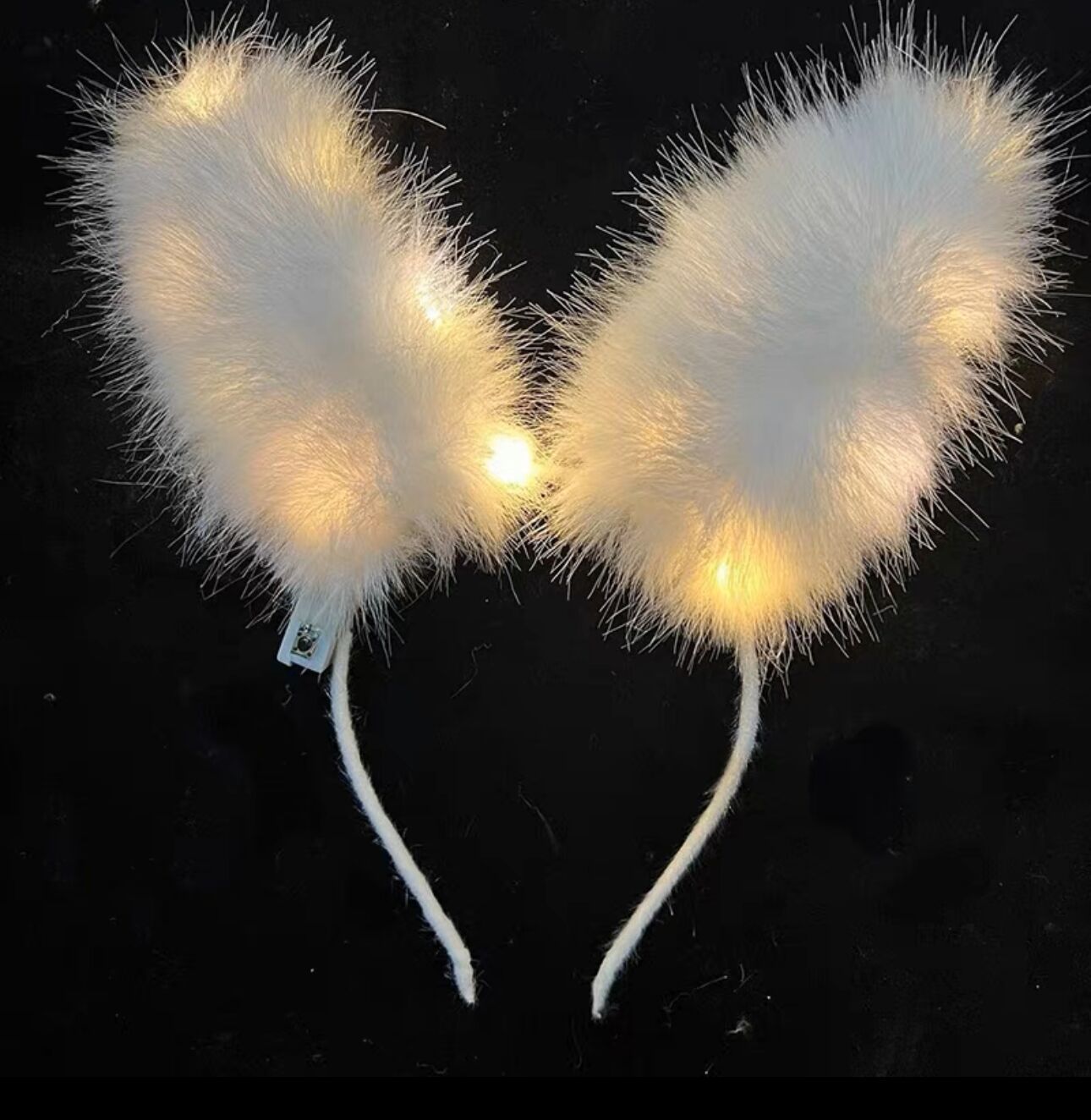 Brillante zorro orejas cinturón de cabello lámpara ángel cinturón de cabello super inmortal cinturón de cabello red rojo lindo gato orejas tocado plumas conejo