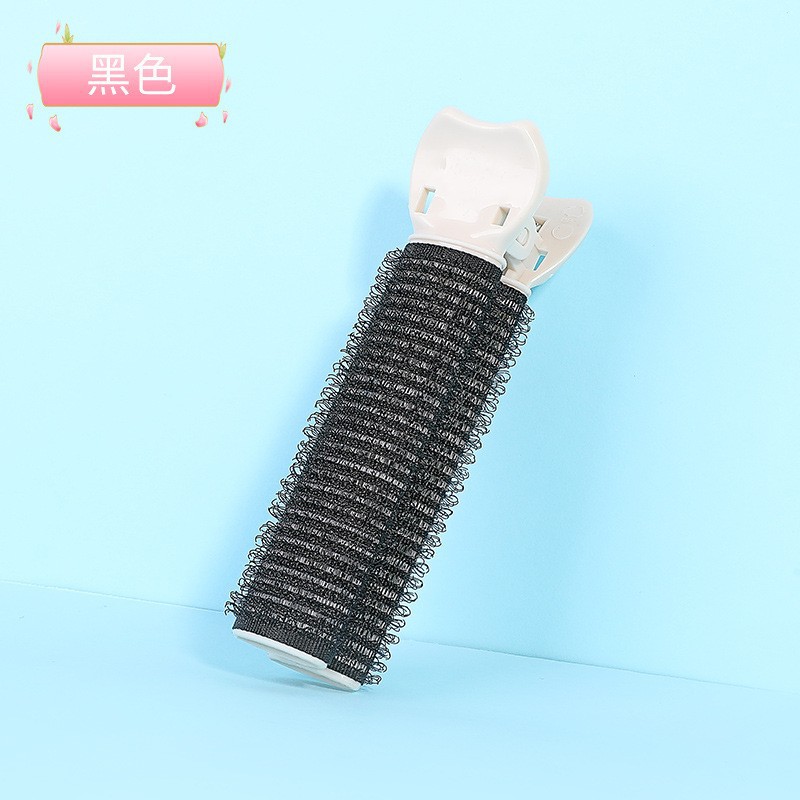 앞머리 푹신한 클립 블랙