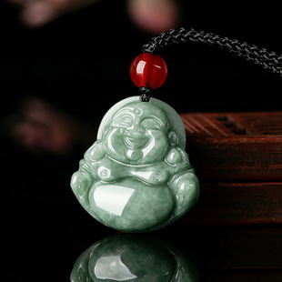 Natural a jadeite bean seed Buddha jade pendant pendant jade pendant jade pendant men's necklace women's four will jade wholesale
