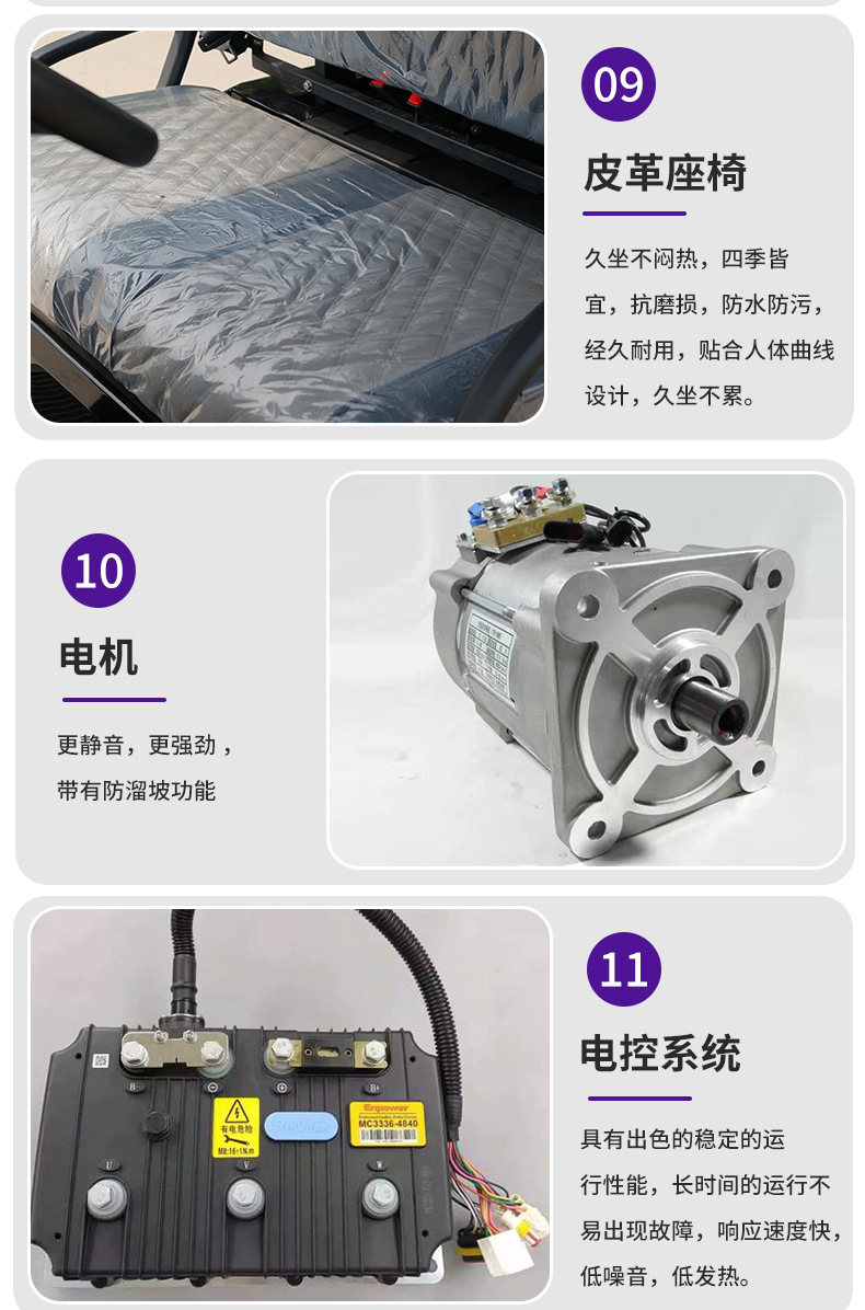 Electric Golf Cart for Foreign Trade Scenic Spots, Sightseeing Vehicle, Hotel Reception Vehicle, 6-Seater Golf Cart