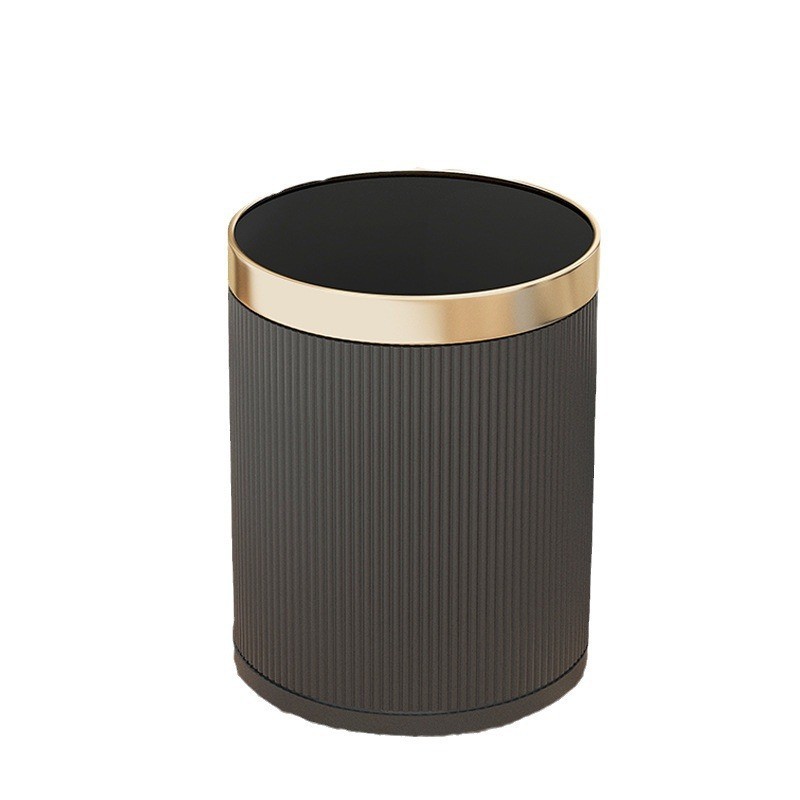 Habitación de hotel comercial bote de basura baño Caja de almacenamiento de cáscara sin tapa habitación de billar de doble capa canasta de papel sala de billar