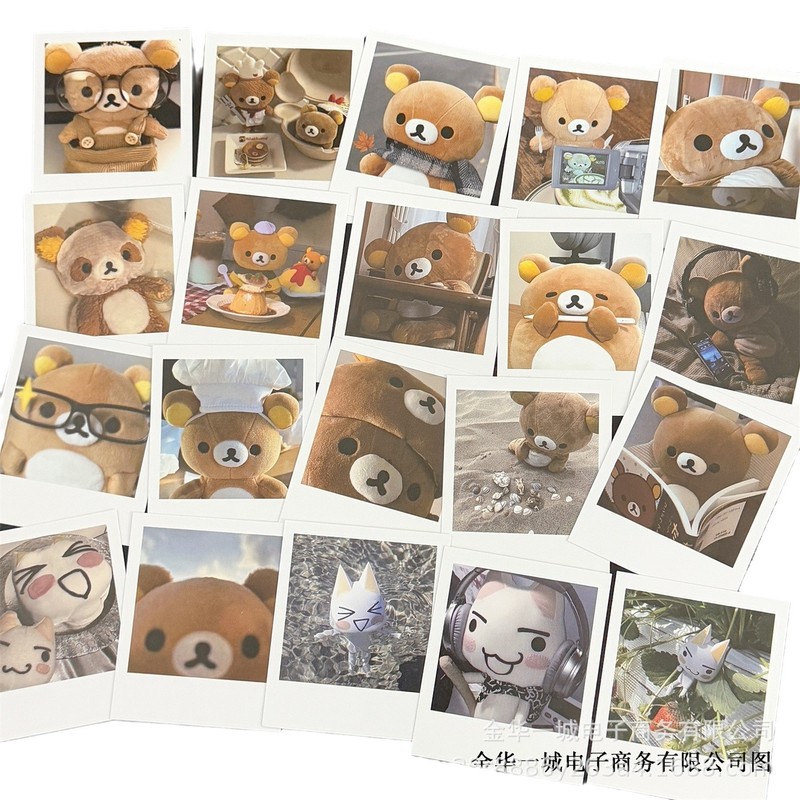 見栄えの良いインスタイルの漫画のクマのポラロイドカード DIY 絶妙なハンドブック装飾カードはがき手頃な価格|undefined