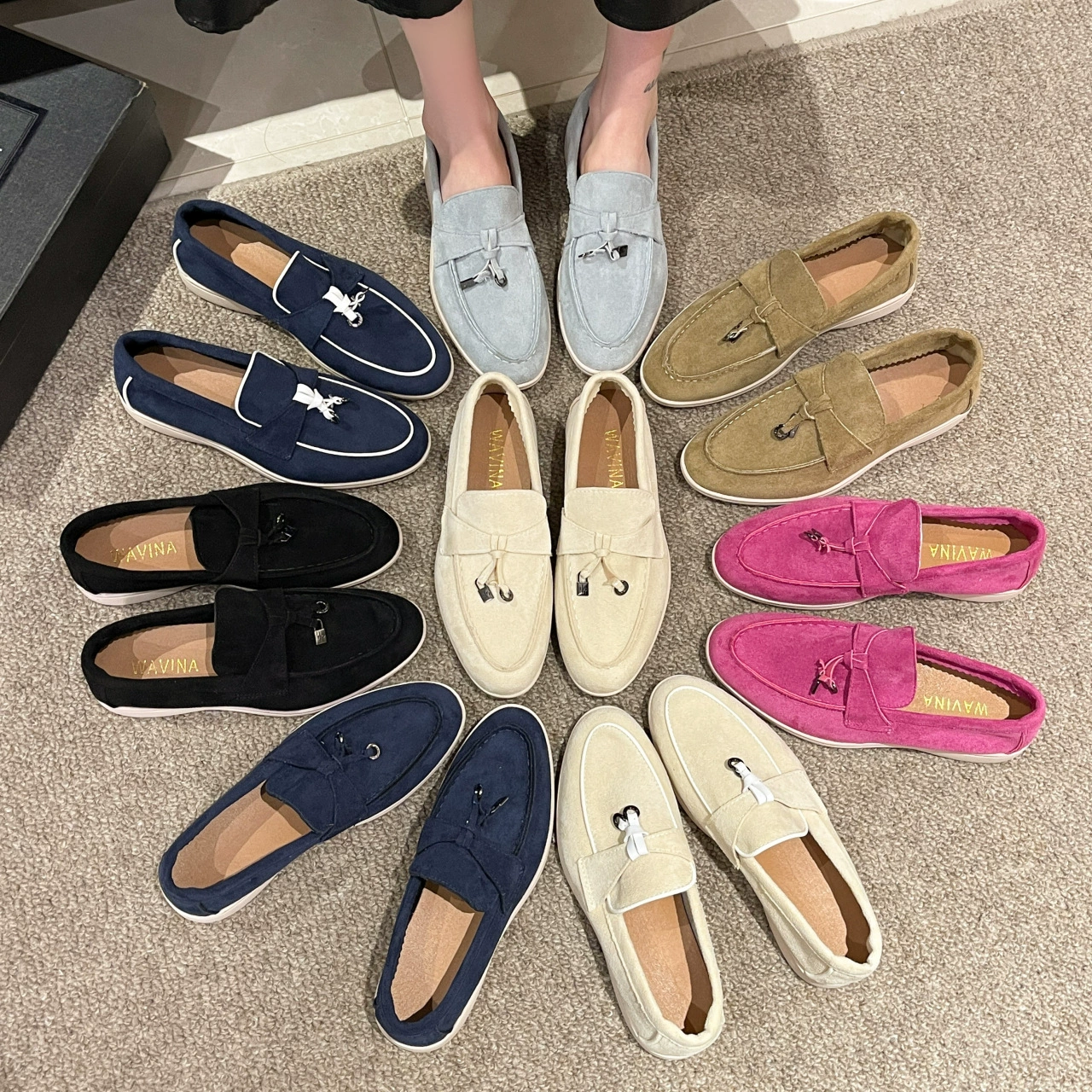 Внешняя торговля спортивная обувь на толстой подошве женская 2024 весна и осень новая педаль-качалка кроссовки трансграничные 42 больших размеров одиночная обувь повседневная обувь