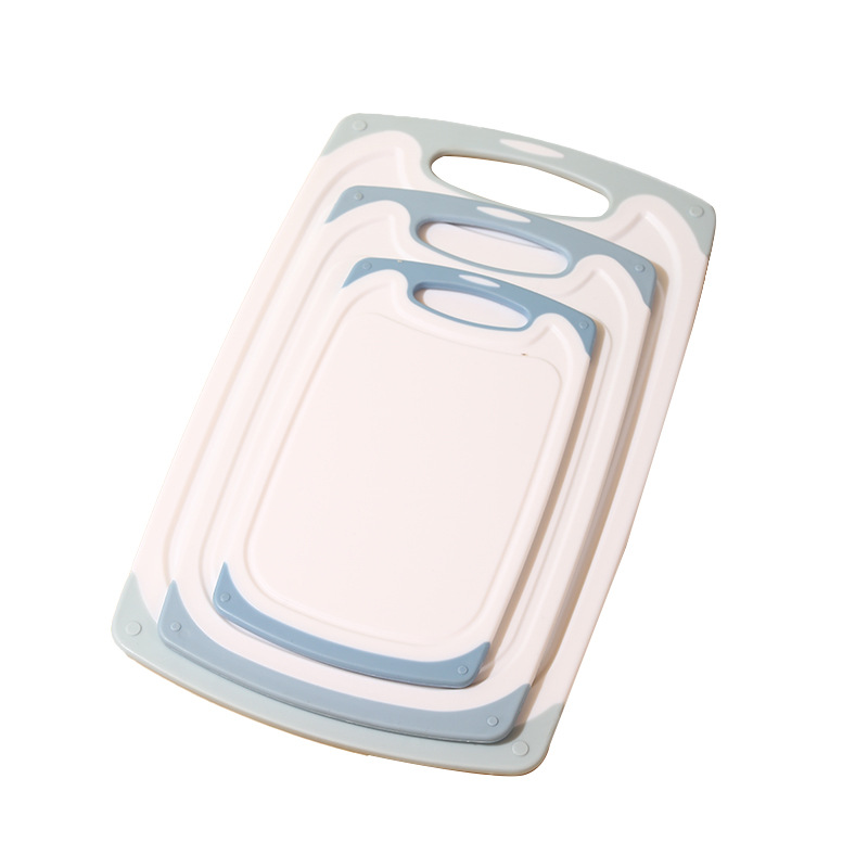 Tablero de corte de plástico Tablero de corte de cocina del hogar de Amazon Tablero de corte antideslizante Suplemento alimenticio para niños Tablero de corte de frutas Juego de tres piezas