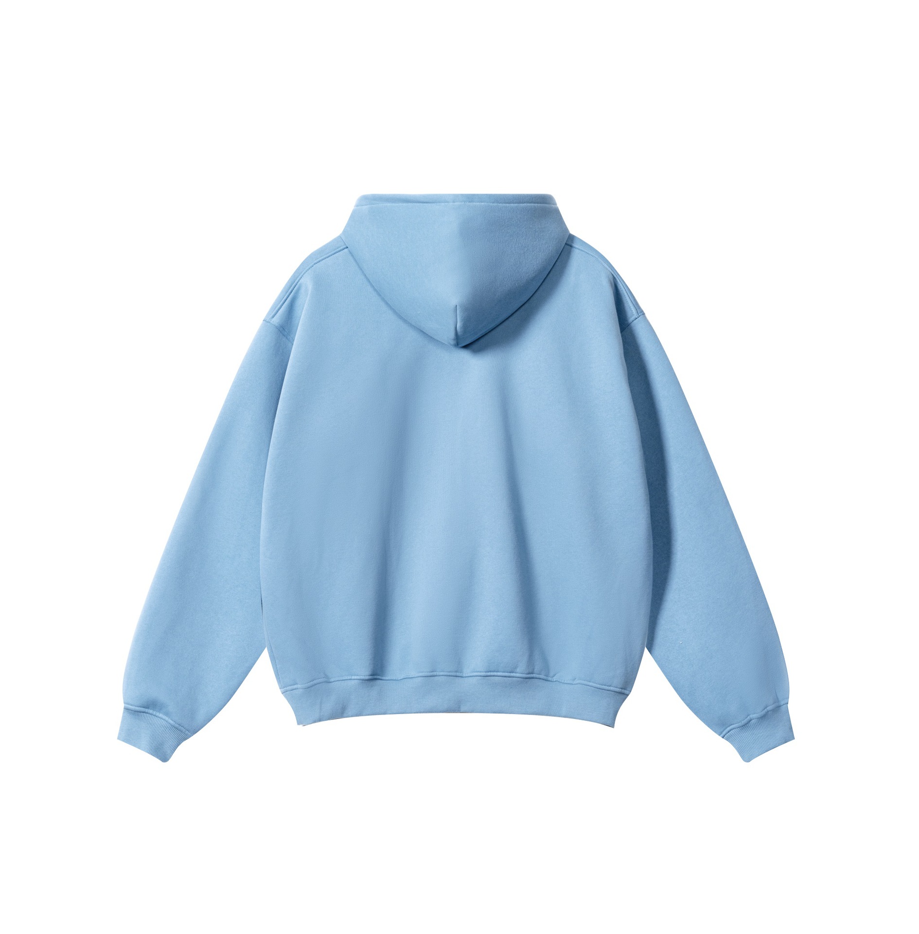 Vêtements pour hommes tendance de la rue, style décontracté de base, couleur unie, plus velours, tricot, casquette de sport, pull à capuche_voghion.com