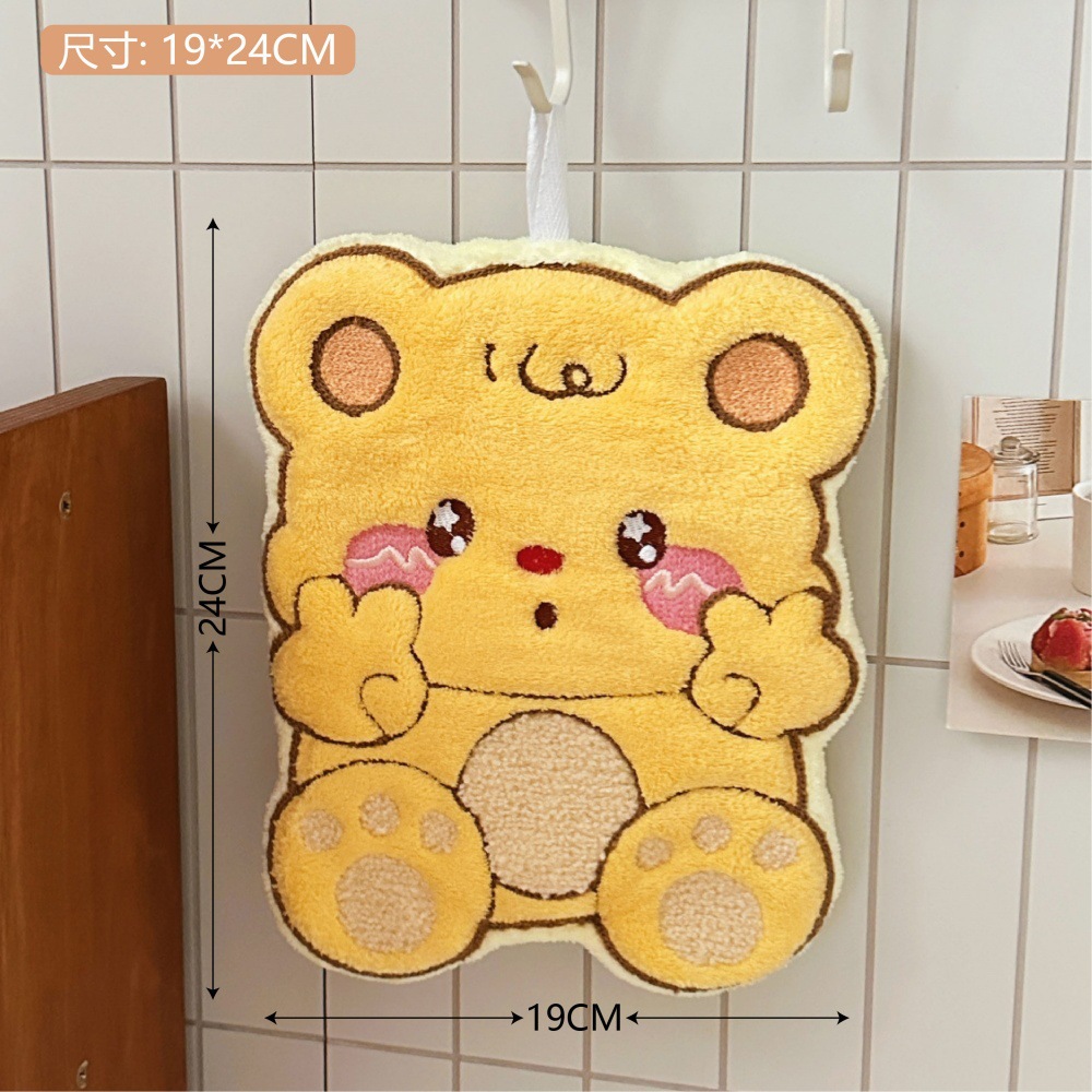 Nuevas lindas toallas de dibujos animados para perros no se pueden colgar, super absorción de agua, toallas para niños colgantes, regalos pequeños