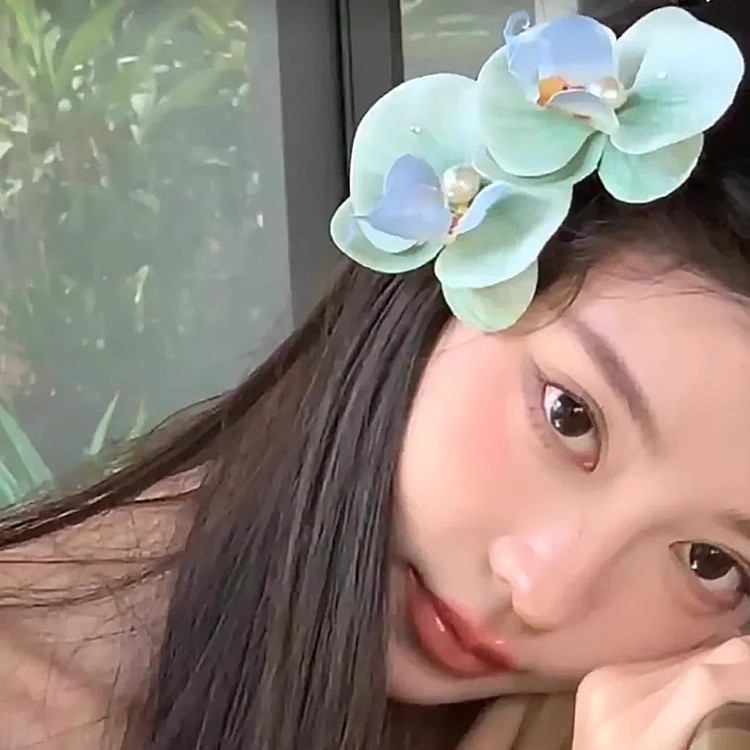 夏季百搭花朵发夹女高级感海边拍照氛围感神器发卡侧边夹发饰头饰|undefined